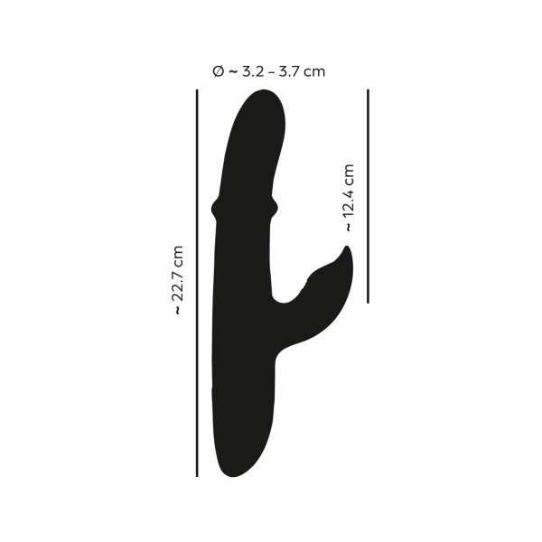Wibrator z poruszającym się pierścieniem 22,7 cm Smile