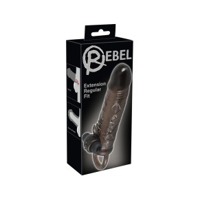 Przedłużka na penisa z wibracjami REBEL - 19cm